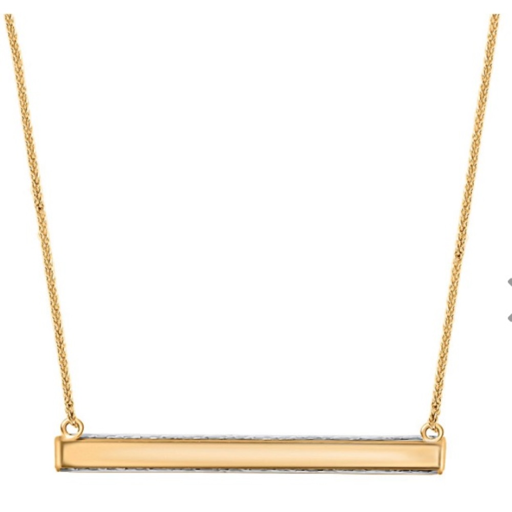 ☘️14k solid gold, Diamond cut, 2.3 grams,
18 inch bar necklace. Made in Italy - Picture 3 of 11